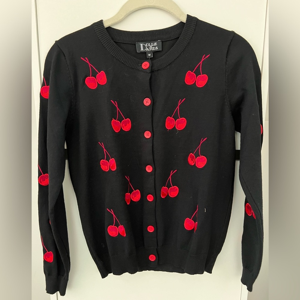 NWT Dolls and Dames cherries cardigan